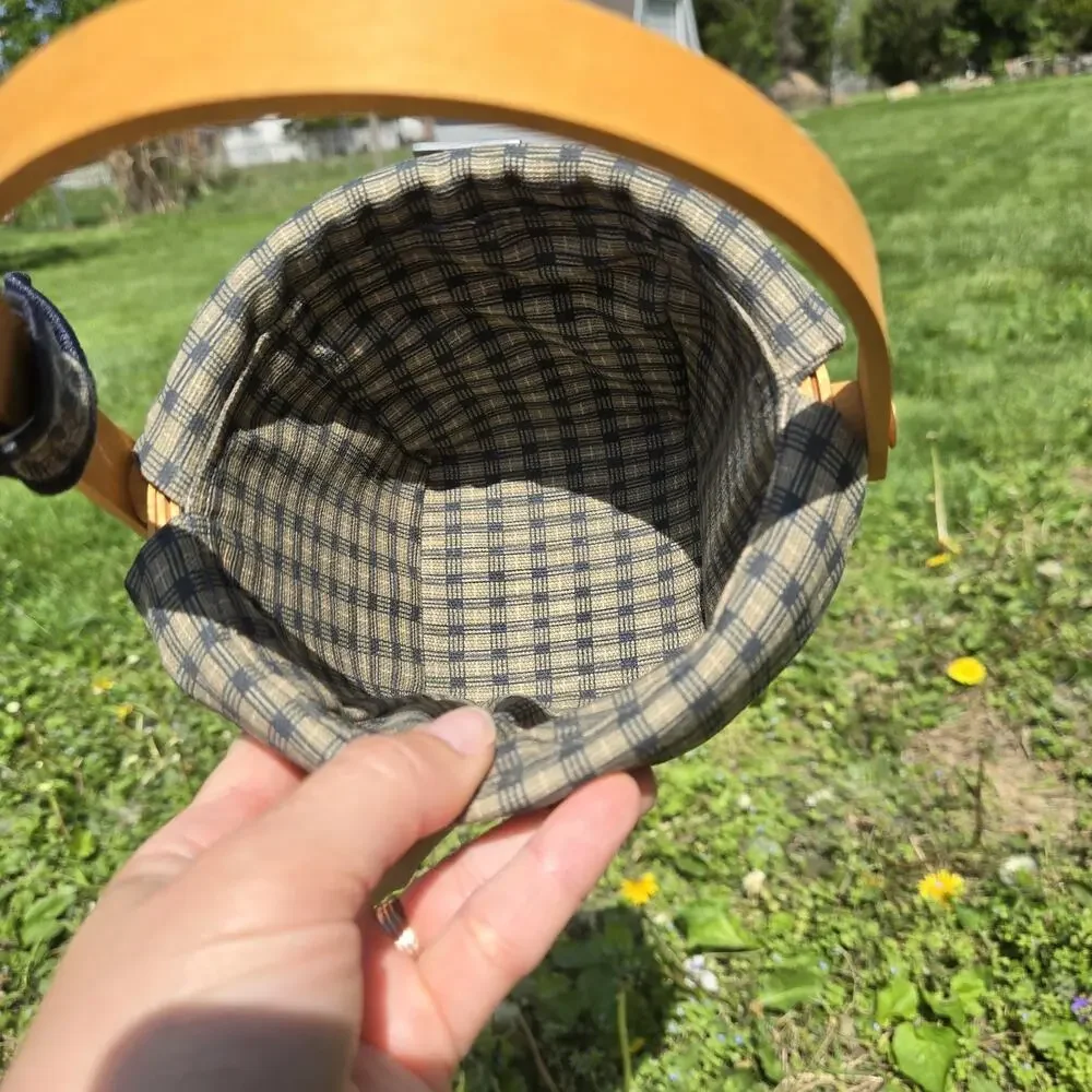 Longaberger Crawford Barn Small Basket Fabric Liner